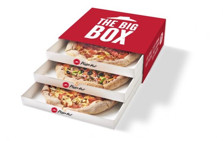 Pizza Hut lance The Big Box, une boîte de 3 pizzas