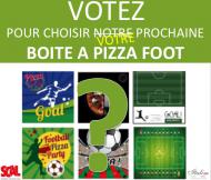 Votez pour choisir la boîte à pizza SCAL de la coupe du monde de foot