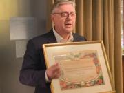 Massimo Mori reçoit le prix Giovanni Nuvoletti de l'Académie italienne de la cuisine