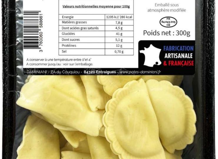Tagliatelles, Raviolis et autres pâtes Daminiani rappelés pour suspicion de Listeria