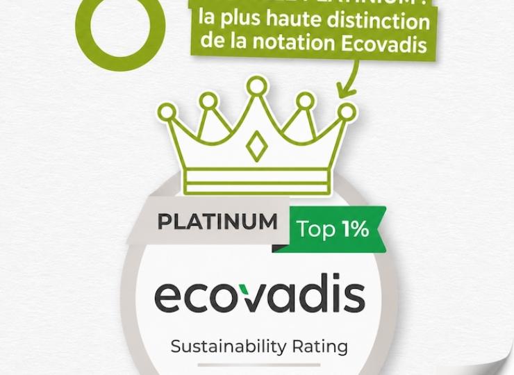 Comatec obtient la médaille Platinum EcoVadis, distinction  qui atteste de ses engagements en matière de RSE
