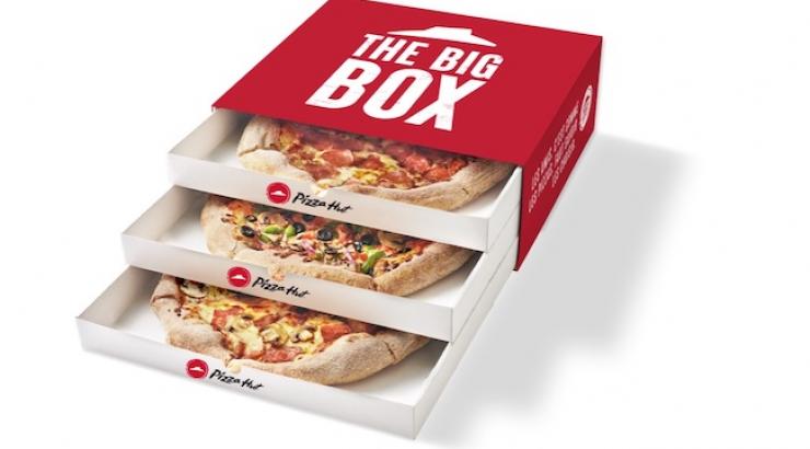 Pizza Hut lance The Big Box, une boîte de 3 pizzas