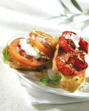 Bruschetta rôties parmesan Tomates de France