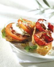 Bruschetta rôties parmesan Tomates de France  