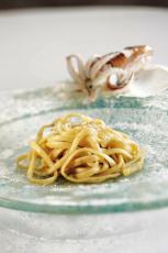 Les linguine d’Alfonso au poulpe cru et son foie