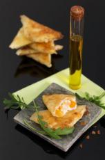 Samoussas chèvre abricot et à l'huile d'olive extra vierge