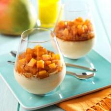 Panna cotta de mangue aux épices