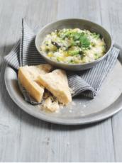 Risotto aux petits pois, à l'asperge et au parmesan