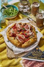 Tarte rustique au fromage de chèvre et Jambon de Parme