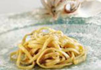 Les linguine d’Alfonso au poulpe cru et son foie