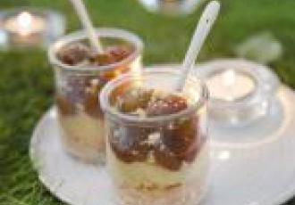 Trifle de prunes à l\'amaretto