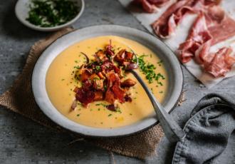 Soupe de patate douce et Jambon de Parme   