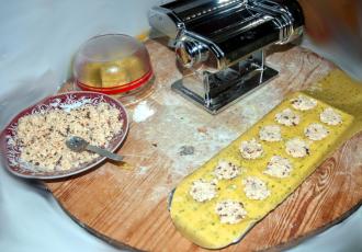 Ravioli “Italia” avec mozzarella di Bufala, basilic et tomates séchées